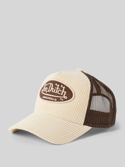 Von Dutch Trucker Cap mit Strukturmuster Modell 'BOSTON CORDUROY' Beige 1