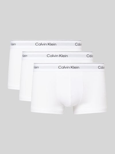 Calvin Klein Underwear Obcisłe bokserki z elastycznym paskiem z logo w zestawie 3 szt. Biały 1