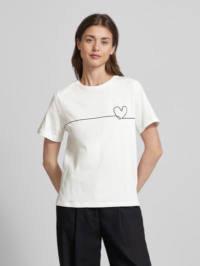 Vila T-Shirt mit Rundhalsausschnitt Modell 'COLBA' Weiss 4
