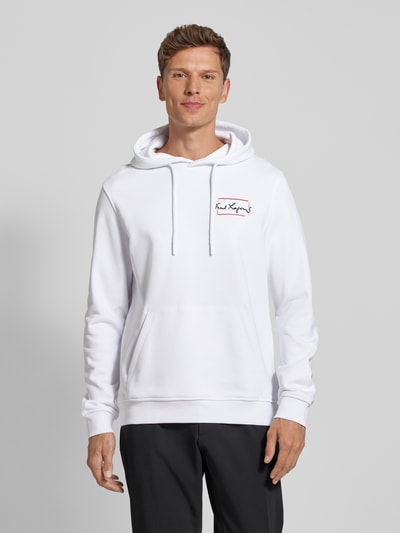 Karl Lagerfeld Hoodie mit Label-Print Weiss 4