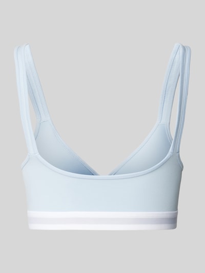 TOMMY HILFIGER Bustier in unifarbenem Design mit Label-Detail Hellblau 3