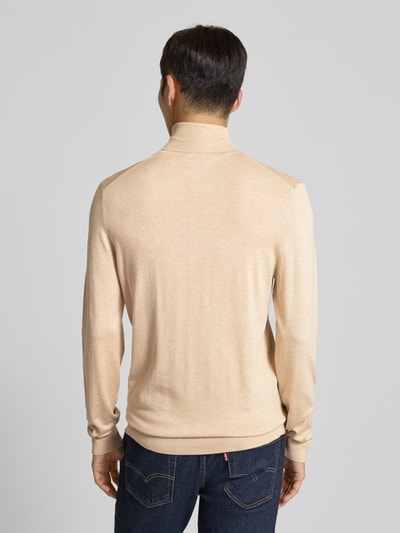 MCNEAL Rollkragenpullover aus Viskose-Mix Sand Melange 5