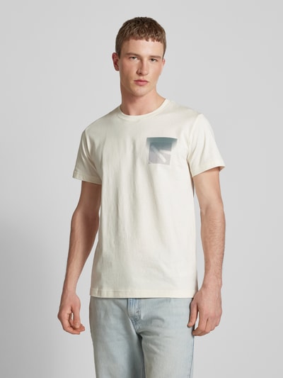 Calvin Klein Jeans T-Shirt mit Label-Print Offwhite 4