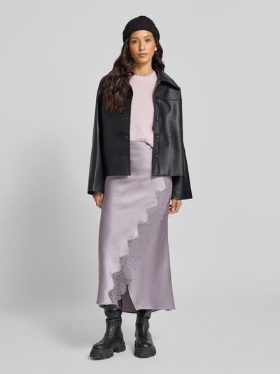 Jake*s Casual Strickpullover aus Kaschmir mit Rundhalsausschnitt Rose 1