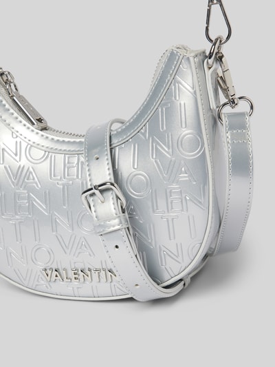 VALENTINO BAGS Handtasche mit Label-Applikation Modell 'GERANIUM' Silber 2