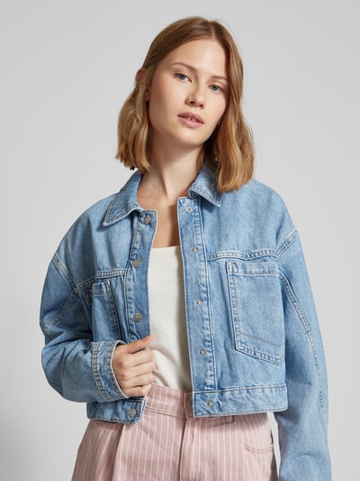 Mango Jeansjacke mit Brusttaschen Modell 'RUBI' Jeansblau 3