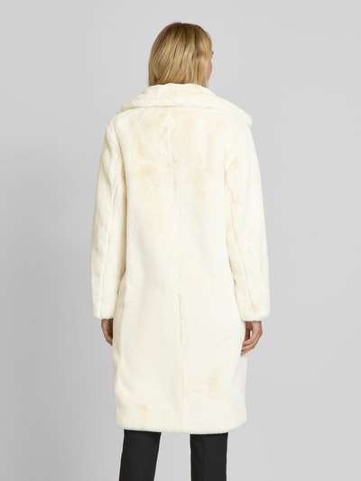 BOSS Wintermantel mit Kunstfellbesatz Modell 'Cetedia' Offwhite 5