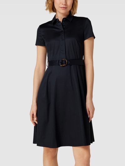 Christian Berg Woman Selection Knielanges Kleid mit Taillengürtel Marine 4