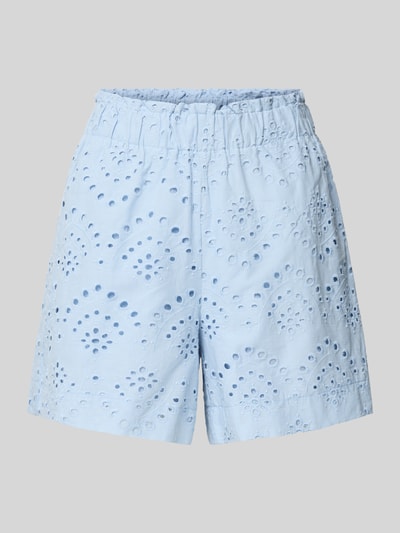 Pieces Regular Fit Shorts aus reiner Baumwolle Modell 'VILDE' Hellblau 2