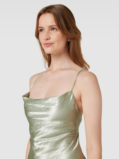 Jake*s Cocktail Abendkleid mit Wasserfall-Ausschnitt Lind Melange 3