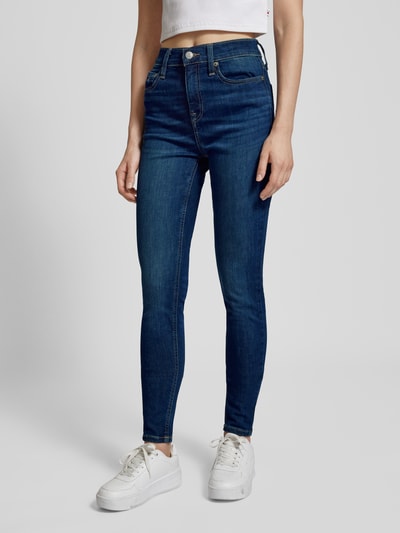 Tommy Jeans Skinny Fit Jeans mit Label-Stitching Modell 'NORA' Dunkelblau 4