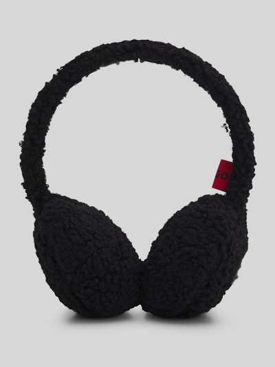 HUGO Oorwarmers van teddybont, model 'CLAUDYA' Zwart - 1