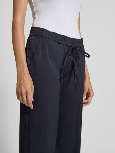 MAC Straight Leg Stoffhose mit verkürztem Schnitt Modell 'CHiara' Marine 3