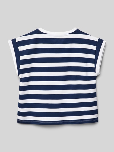 Guess Top mit Label-Stitching Marine 3