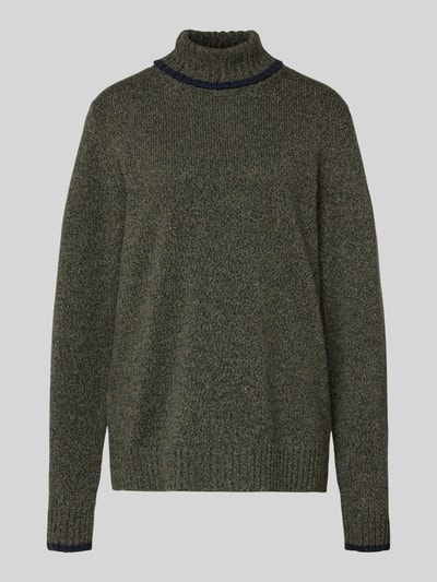MAERZ Muenchen Gebreide pullover met ribboorden Donkergroen gemêleerd - 2