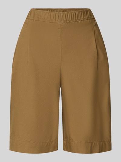 Produktfoto, Relaxed Fit Bermuda aus reiner Baumwolle von s.Oliver RED LABEL w kolorze jasnobrązowym, gładka tekstura, szorty bermudy