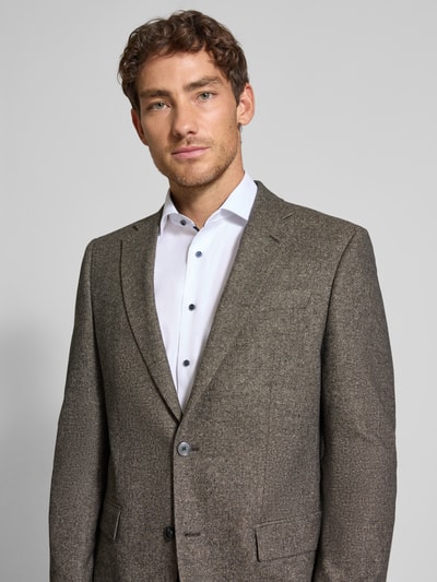 BOSS Regular Fit Anzugsakko aus Woll-Mix mit Seide Modell 'JASPER' Mittelbraun 3