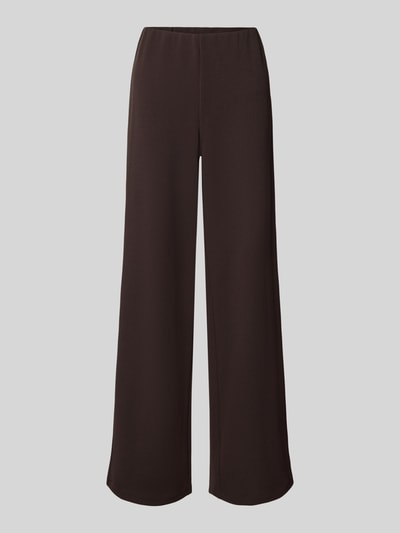 Produktfoto, ciemnobrązowe spodnie z szerokimi nogawkami z wiskozy, gładka faktura, Wide Leg Weite Hose aus reiner Viskose Modell 'BREMEN' von ONLY, damskie spodnie szerokie od ONLY