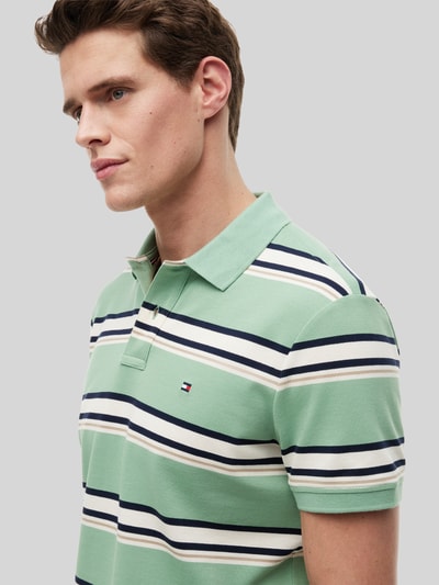 Tommy Hilfiger Regular Fit Poloshirt aus Baumwoll-Mix Hellgruen 3