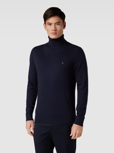 Tommy Hilfiger Rollkragenpullover mit Kaschmir-Anteil und Logo-Stitching Marine 4