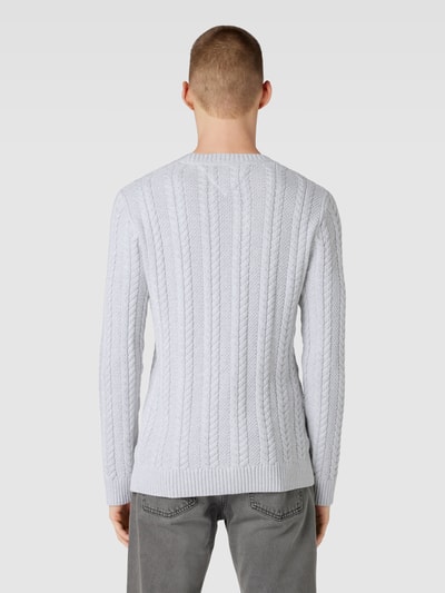 Tommy Jeans Gebreide pullover met kabelpatroon Lichtgrijs - 5