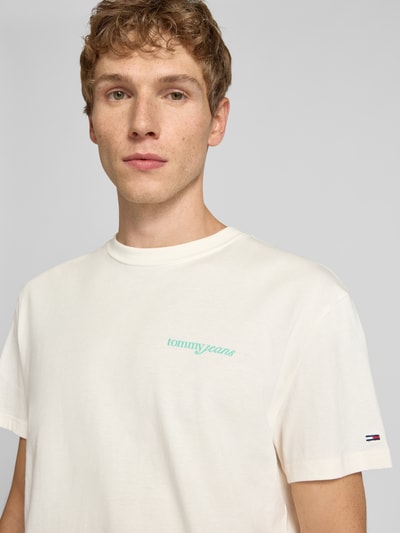 Tommy Jeans Regular fit T-shirt van puur katoen Offwhite - 3