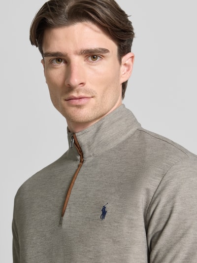 Polo Ralph Lauren Regular Fit Troyer mit Lyocell-Anteil Modell 'MOVEMENT' Hellgrau Melange 3
