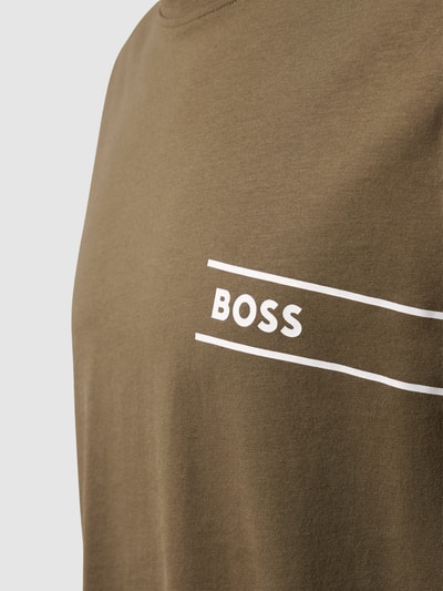 BOSS T-shirt met labelprint Olijfgroen - 2