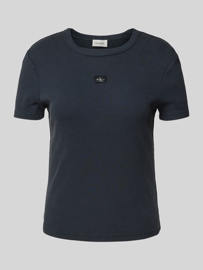 Calvin Klein Jeans T-Shirt mit Label-Detail Anthrazit 2