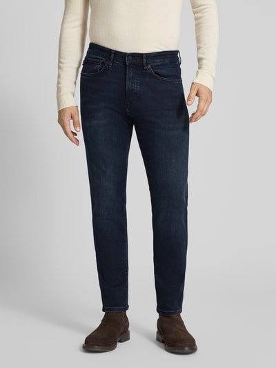 BOSS Orange Slim Fit Jeans aus Baumwoll-Mix Modell 'ONYX BO SYSTEM' Dunkelblau 4
