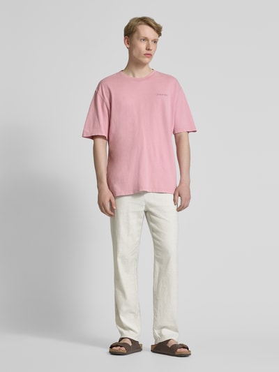 Only & Sons Loose Fit Leinenhose mit Strukturmuster Modell 'SINUS' Offwhite 1