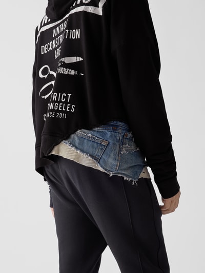 Greg Lauren Hoodie mit Backprint Black 6