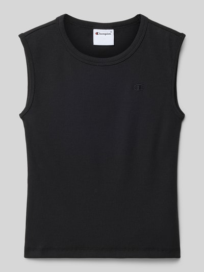 Champion regular fit top met logo-stitching Zwart - 1