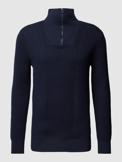 Esprit Collection Gebreide pullover met schipperskraag Marineblauw - 2