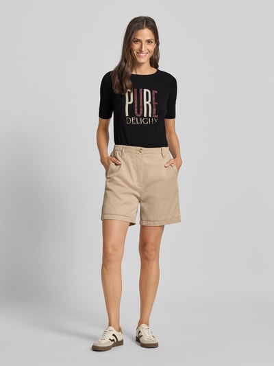 s.Oliver RED LABEL Regular fit T-shirt van katoenmix Zwart - 1