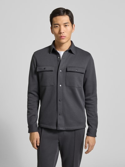 MCNEAL Hemdjacke mit Druckknopfleiste Dunkelgrau 4