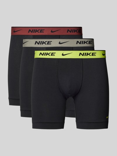 Nike Trunks mit Label-Bund Modell 'E-DAY' im 3er-Pack Black 1