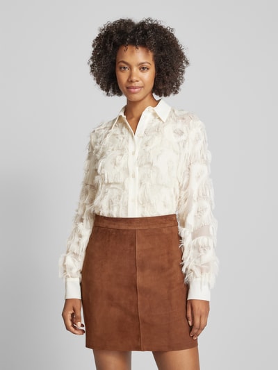 Marella Blouse met platte kraag, model 'DOUGLAS' Offwhite - 4