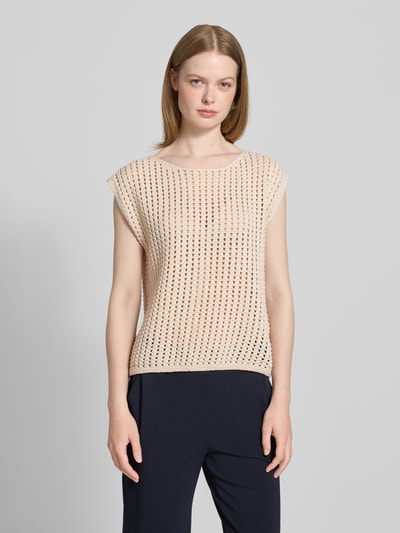 Someday Top met ajourpatroon, model 'TARISOL' Zand - 4