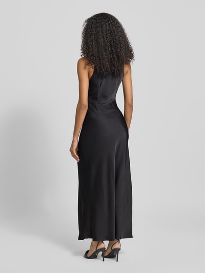 Neo Noir Maxikleid aus Satin Modell 'Celinie' Black 5