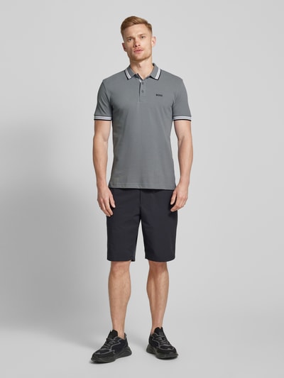 BOSS Green Regular Fit Poloshirt mit Label-Stitching Modell 'PADDY' Anthrazit 1