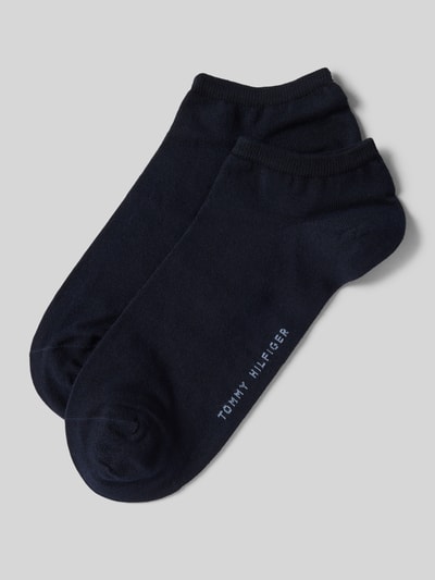 Produktfoto, Sneakersocken mit Label-Schriftzug im 2er-Pack von Tommy Hilfiger, mieszanka bawełny, z napisem z logo, prążkowany ściągacz