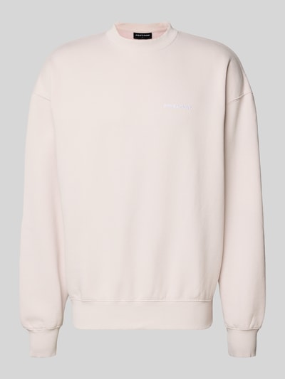 Produktfoto, Oversized Sweatshirt mit Label-Stitching von Pegador in hellem Beige, aus Baumwoll-Mix, mit Rundhalsausschnitt, Herren