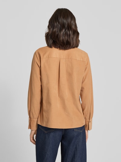 comma Hemdbluse mit Knopfleiste Camel 5