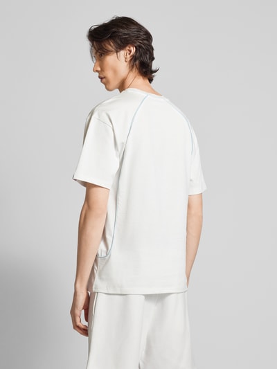 REVIEW T-Shirt mit Kontrastpaspeln Offwhite 5