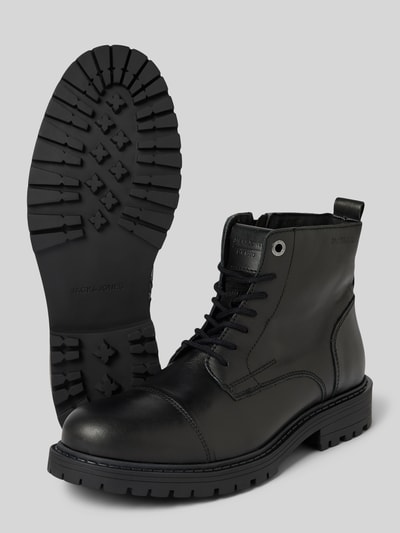 Jack & Jones Lederboots mit Zugschlaufe Modell 'TREMOR' Black 4