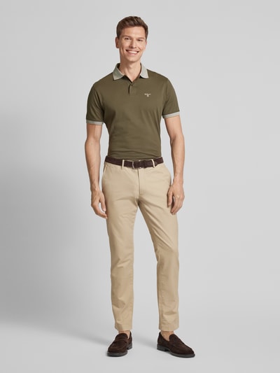 Barbour Slim fit poloshirt met labelstitching, model 'Consay' Groen - 1