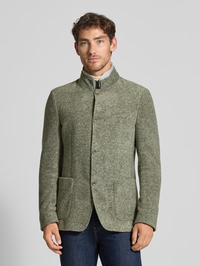 Roy Robson Slim fit colbert met opstaande kraag en borstzak Groen - 4