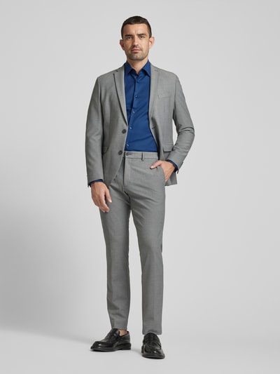 BOSS Slim fit zakelijk overhemd met kentkraag, model 'Hank' Marineblauw - 1