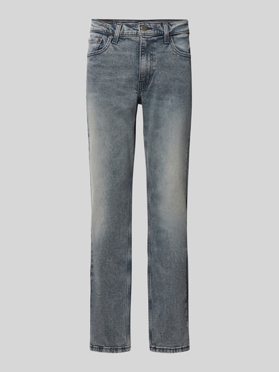 Produktfoto, graublaue Slim Fit Jeans aus Baumwoll-Mix Modell '511®' von Levi's®, dezente Waschung, glatte Struktur, Herren Slim Fit Jeans